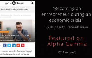 BECOMING AN ENTREPRENEUR DURING AN ECONOMIC CRISIS